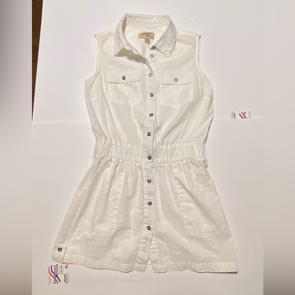 Triple Five Soul white mini dress with pockets - Picture 1 of 5